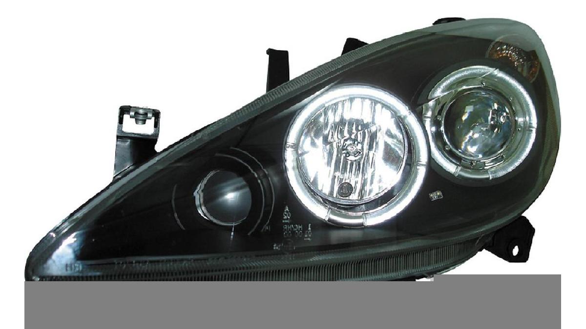 Set+de+phares+sur+mesure+pour+Peugeot+307+2001-2005+-+Noir+-+incl.+Angel-Eyes